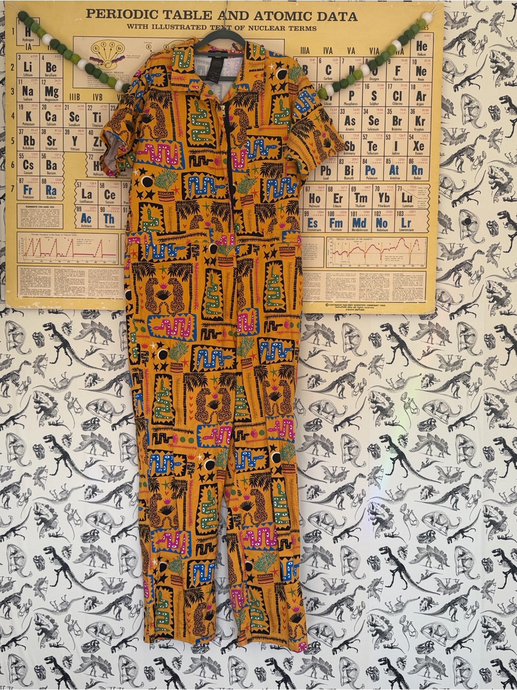 Nooworks Women's Bold Mustard Print Jumpsuit - Size 3x — image 2 of 8